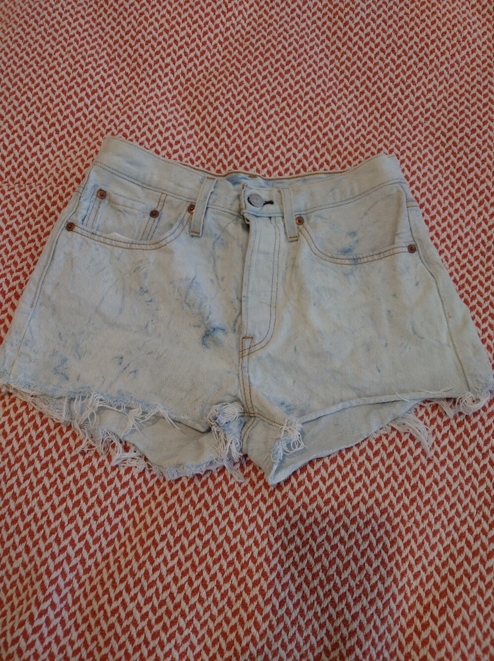 Levi 501 Distressed Denim Shorts